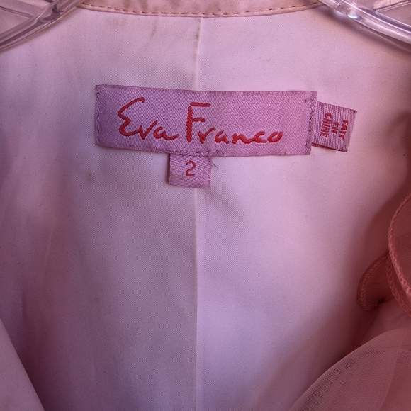 Eva Franco Anthropologie Ruffled Organza Bomber Jacket - Rose Pink - Picture 3 of 6